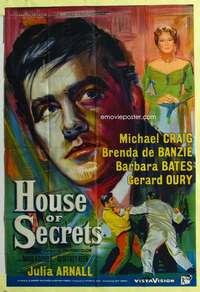 b404 HOUSE OF SECRETS English one-sheet movie poster '56 Michael Craig