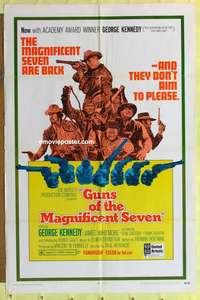 b376 GUNS OF THE MAGNIFICENT SEVEN one-sheet movie poster '69 Kennedy