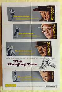 b382 HANGING TREE one-sheet movie poster '59 Gary Cooper, Maria Schell