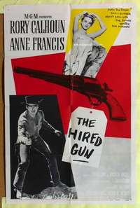 b398 HIRED GUN one-sheet movie poster '57 Rory Calhoun, Anne Francis