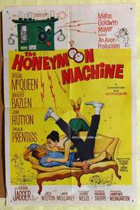 b401 HONEYMOON MACHINE one-sheet movie poster '61 Steve McQueen