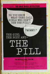 b351 GIRL, THE BODY, & THE PILL one-sheet movie poster '67 Herschell Lewis