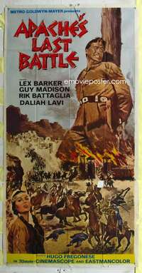 e152 OLD SHATTERHAND three-sheet movie poster '64 Lex Barker, Madison