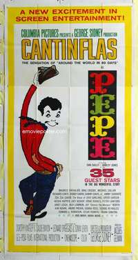 e461 PEPE three-sheet movie poster '61 Cantinflas, all-star cast comedy!