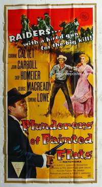 e470 PLUNDERERS OF PAINTED FLATS three-sheet movie poster '59