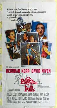 e486 PRUDENCE & THE PILL three-sheet movie poster '68 Deborah Kerr, Niven