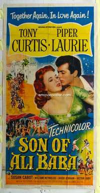 e529 SON OF ALI BABA three-sheet movie poster '52 Tony Curtis, Piper Laurie