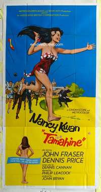 e549 TAMAHINE three-sheet movie poster '64 sexy wild wahine Nancy Kwan!