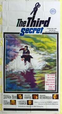 e557 THIRD SECRET three-sheet movie poster '64 Stephen Boyd, Attenborough