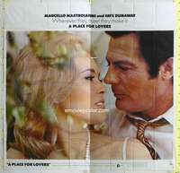 e098 PLACE FOR LOVERS six-sheet movie poster '69 Dunaway, Mastroianni