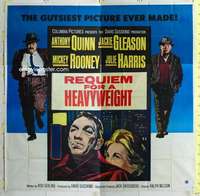 e101 REQUIEM FOR A HEAVYWEIGHT six-sheet movie poster '62 Quinn, boxing!