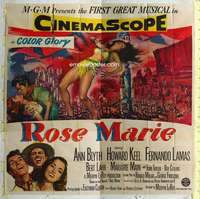 e103 ROSE MARIE six-sheet movie poster '54 Ann Blyth, Howard Keel