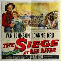 e106 SIEGE AT RED RIVER six-sheet movie poster '54 Van Johnson, Joanne Dru