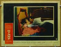 f498 GIANT movie lobby card #1 '56 Liz Taylor & Rock Hudson on train!