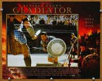 f502 GLADIATOR movie lobby card '00 Russell Crowe, Ridley Scott