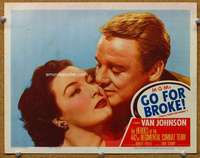 f506 GO FOR BROKE movie lobby card #3 '51 Van Johnson, World War II