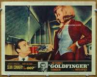 f511 GOLDFINGER movie lobby card #1 '64 Sean Connery, Honor Blackman