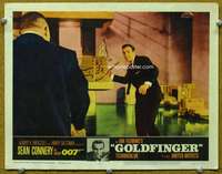 f513 GOLDFINGER movie lobby card #4 '64 Sean Connery fighting Oddjob!