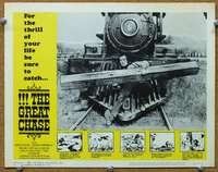 f527 GREAT CHASE movie lobby card #3 '63 Buster Keaton in The General!