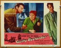 f531 GUILTY BYSTANDER movie lobby card #2 '50 Zachary Scott grabs lady