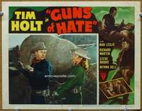 f534 GUNS OF HATE movie lobby card #6 '48 Tim Holt, Nan Leslie