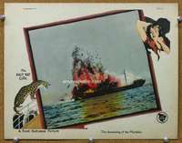 f537 HALF WAY GIRL movie lobby card '25 Kenyon, cool leopard art!