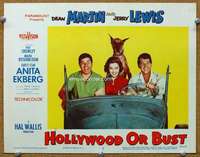 f553 HOLLYWOOD OR BUST movie lobby card #6 '56 Dean Martin, Jerry Lewis