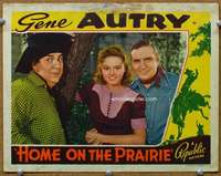 f554 HOME ON THE PRAIRIE movie lobby card '39 Gene Autry, Smiley