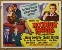 f156 HOODLUM EMPIRE title movie lobby card '52 Donlevy, Trevor, noir!