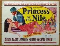 j352 PRINCESS OF THE NILE half-sheet movie poster '54 sexy Debra Paget!