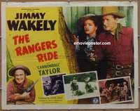 j359 RANGERS RIDE half-sheet movie poster '48 Jimmy Wakely, Cannonball