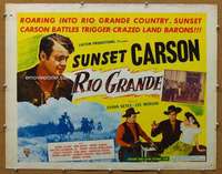 j365 RIO GRANDE half-sheet movie poster '49 Sunset Carson