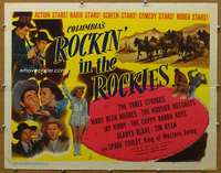 j372 ROCKIN' IN THE ROCKIES half-sheet movie poster '45 Curly pictured!