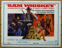 j381 SAM WHISKEY half-sheet movie poster '69 Burt Reynolds, Dickinson