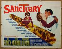 j384 SANCTUARY half-sheet movie poster '61 William Faulkner, Lee Remick