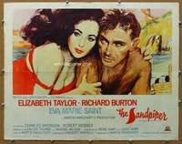 j385 SANDPIPER half-sheet movie poster '65 Liz Taylor, Richard Burton