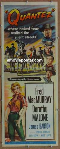 j845 QUANTEZ insert movie poster '57 Fred MacMurray, Dorothy Malone