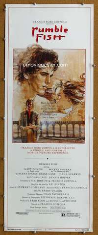 j862 RUMBLE FISH insert movie poster '83 Coppola, Matt Dillon