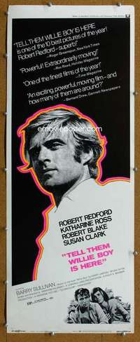 j914 TELL THEM WILLIE BOY IS HERE insert movie poster '70 Redford