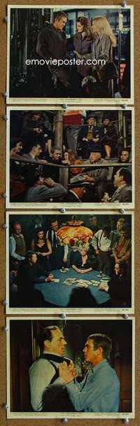 m203 CINCINNATI KID 4 English/U.S. color 8x10 stills '65 Steve McQueen, gambling!