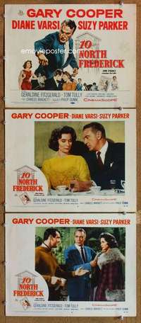 q654 10 NORTH FREDERICK 3 movie lobby cards '58 Gary Cooper, Varsi