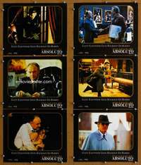 q455 ABSOLUTE POWER 6 Spanish/U.S. movie lobby cards '97 Eastwood, Hackman