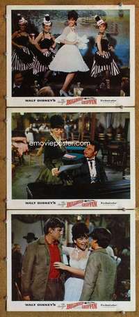 q656 ADVENTURES OF BULLWHIP GRIFFIN 3 movie lobby cards '66 Disney