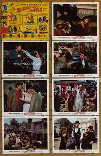 q085 ADVENTURES OF BULLWHIP GRIFFIN 8 movie lobby cards '66 Disney