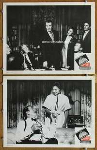 q827 ADVISE & CONSENT 2 movie lobby cards '62 Walter Pidgeon