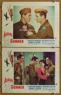 q828 AERIAL GUNNER 2 movie lobby cards '43 Chester Morris, Arlen, WWII