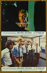 q830 ALL THE PRESIDENT'S MEN 2 deluxe color 11x14 movie stills '76 Redford