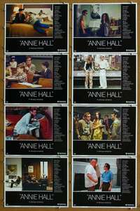 q092 ANNIE HALL 8 movie lobby cards '77 Woody Allen, Diane Keaton