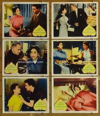 q456 AUTUMN LEAVES 6 movie lobby cards '56 Joan Crawford, Robertson