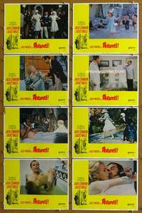 q096 AVANTI 8 movie lobby cards '72 Jack Lemmon, Billy Wilder, Mills